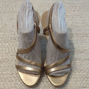 Naturalizer Gold Strappy Heels